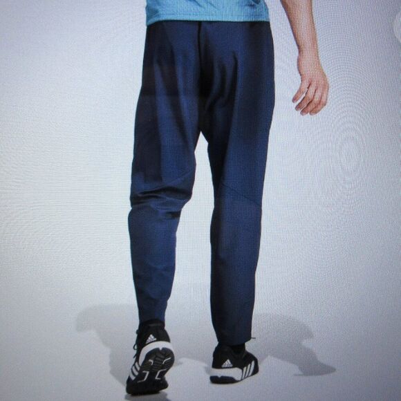 ADIDAS Mens Woven Pants Sz M Ink Dk Navy Blue Athletic Gym Workout Training NWT - Picture 3 of 12